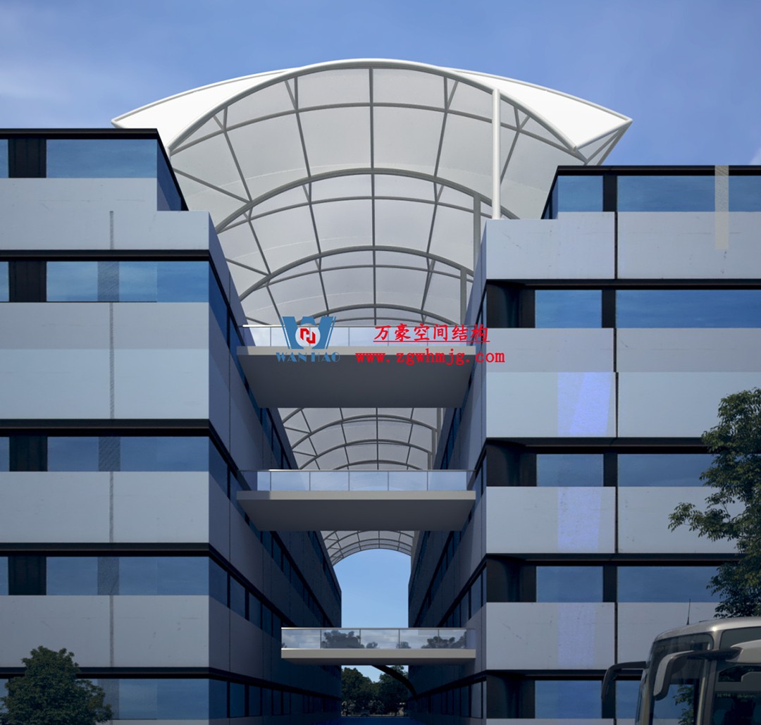 海南醫學院第一附屬醫院江東新院區連廊天幕順利完工 海南醫學院第一附屬醫院江東新院區連廊天幕順利完工
